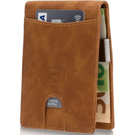 Kronenschein® Premium Men's Wallet with Money Clip, RFID Slim Wallet, Credit Card Case Gk-03, brown