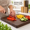 3-Piece Book-Shaped Wooden Cutting Board Set with Upright Storage Base