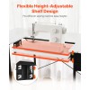 Adjustable Steel Leg Sewing Machine Table Foldable Side Shelf Multipurpose