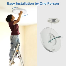 CycevSun 15.8 Inch Dimmable LED Ceiling Light Flush Mount, Low Profile 24W 3000K-4000K-5000K 3 Color Temperature Selectable,120V, Bright 2400LM, ETL Listed