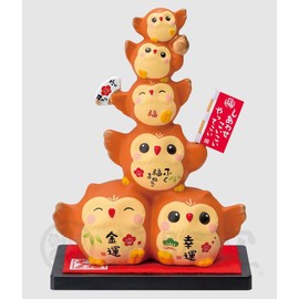 Yakushi Kiln Nishiki Fuku Maneki (Owl, Large)