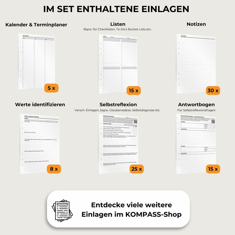 Refillable DIN A5 Ring Binder Planner for More Focus &