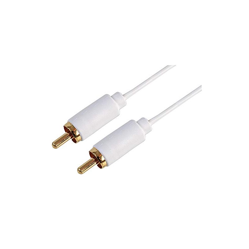 Phono-Stecker auf Stecker, 7,5 m, Weiß, Audio- und Videokabel, 1