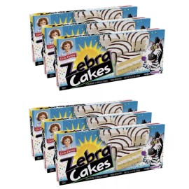 Little Debbie Zebra Cakes. 6 Boxes Each Containing  (10) Twin-Packed Zebra Cakes