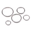 Swpeet 50 Pcs Sliver Assorted Multi-Purpose Metal O Ring for