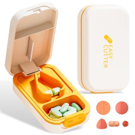 AGTOWM Cortador de Pastillas,Cortador de Pastillas Portátil,Partidor de Pastillas,Organizador de Pastilla, Cortador de Pastillas para Pequeñas y Micro Pastillas,Divisor de Pastillas con Cierre de Seguridad,Fácil de Poner y Quitar