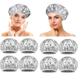 10 Gorros Termicos para Tratamiento Capilar, Gorro Termico para Cabello, Diseño con Aluminio, Mantiene el Calor, Ideal para Cuidado del Cabello en el Hogar, Para Uso Personal y Profesional