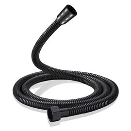 Shower Hose, Extra Long 79 inches Universal G1/2‘’ Fit Shower Hose Extension for Bathroom Indoor Outdoor Stainless Steel Shower Hose with Brass Insert and Nut -Durable and Flexible (Black, 79inches)