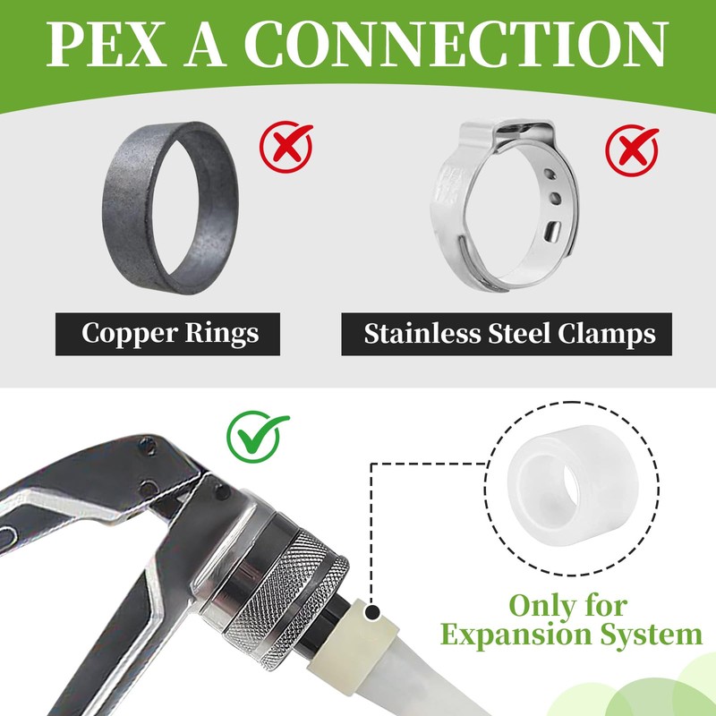PEX A Expansion Brass Fittings, 1/2"x 1/2" Female NPT Drop-ear