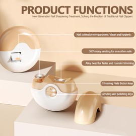 Home Care Set: Electric Nail Grinder + Anti-Splash Nail Clippers Four-Piece Set