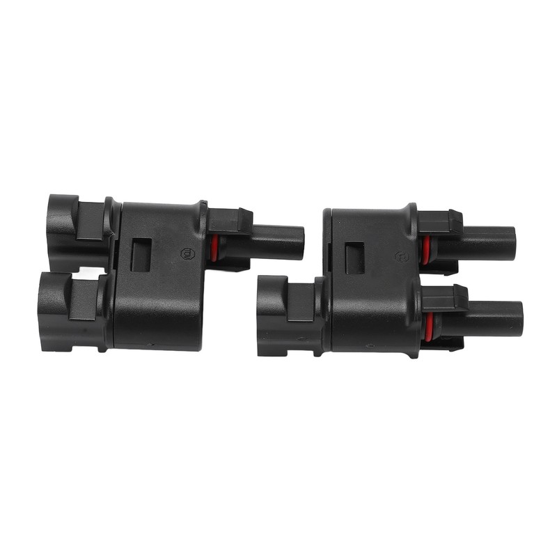 2PCS Solar PV Connector 2 to 1 Photovoltaic Crimp Connector