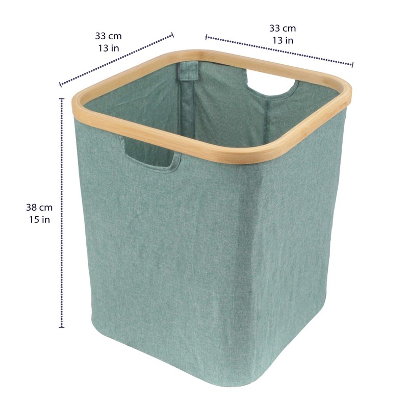 Foldable Bamboo Laundry Hamper without Lid - Decor Essentials for