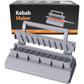 Kebab Maker,Plastic Kebab Press,User-Friendly Skewer Machine,Manual Kabob Maker,Kebabs Essential Grilling Tool,for Kabob Lover,Easy to Use,Like a Traditional Chef Handmade Kebab