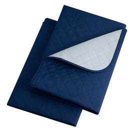Hide Stains Bed Pads Washable Waterproof 34x36 Inch (2 Pack), Extra Large Washable Bed Pads for Incontinence, Bed Wetting, and Pet Protection, Navy Blue – Ideal for Adults, Seniors, and Mattresses