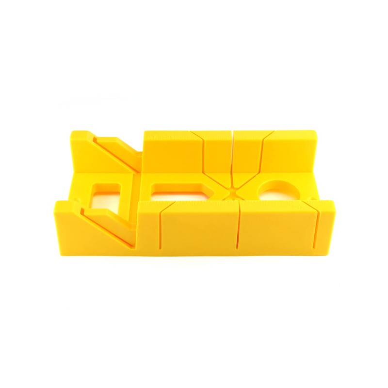 QWORK 12-Inch High Impact Plastic Miter Box with Versatile Cutting
