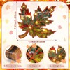 Glooglitter 3D Lighted Fall Maple Leaves Decorations Carving LED Rustic