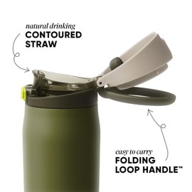 Simple Modern Mesa Loop Water Bottle with Straw | 24oz Cup Holder Friendly Insulated Stainless Steel Bottles for Travel, Sports and School | Cricket