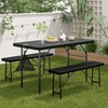 VECELO 3 Piece Folding Picnic Table with 2 Benches, 47.2"