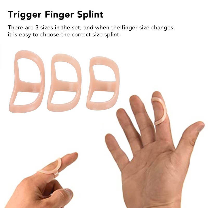 Finger Splint, 3 Pieces Finger Smoother Joint Attachment Support Finger
