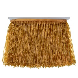 Borde de flecos con abalorio, borde de flecos, borla de cinta, 6 pulgadas de ancho y 1 yarda de largo para manualidades, decoración de ropa de vestir (dorado)