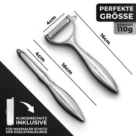 VALUXE® Peeler [Set of 2] with Sharp Stainless Steel Blade and Non-Slip Handle - Handy Y and I Vegetable Peeler for Precise Peeling - Innovative Potato Peeler, Asparagus Peeler, Universal Peeler