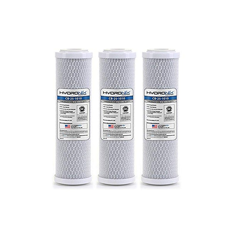 Hydronix HX-CB-25-1010/3 Reverse Osmosis & Drinking Filter Nsf Coconut Carbon