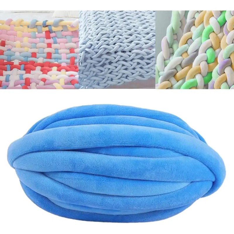 Hilo Grueso Para Tejer Brazo, Tubo Lavable, Hilo, Hilo Azul