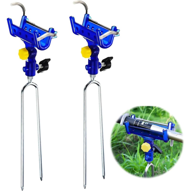 2 Pack Heavy Duty Thick Metal Catfish Rod Holder, Bank