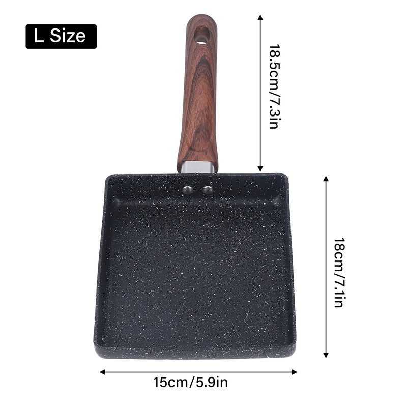 Breakfast Flat Pan Rectangle Non Stick Japanese Omelette Frying Pan
