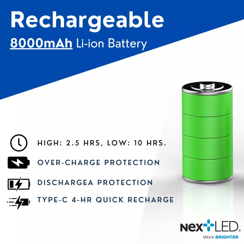 NextLED Cordless 2000 Lumen LED Underhood UV Work Light, Detachable