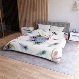 Peacock Dancer Duvet Cover Girls Bedding Dancers Bedding Peacock Comforter Feather duvets Butterfly Ballerina Decor (Twin)