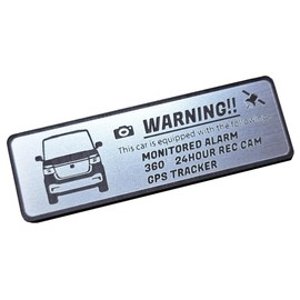 Honami Works New JF5 JF6 N-BOX Custom NBox Security Emblem 24 Hour Surveillance Dash Cam GPS Tracker Sticker