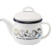 Enameled Peanuts Enamel Teapot (with Strainer) White Size: Approx. W