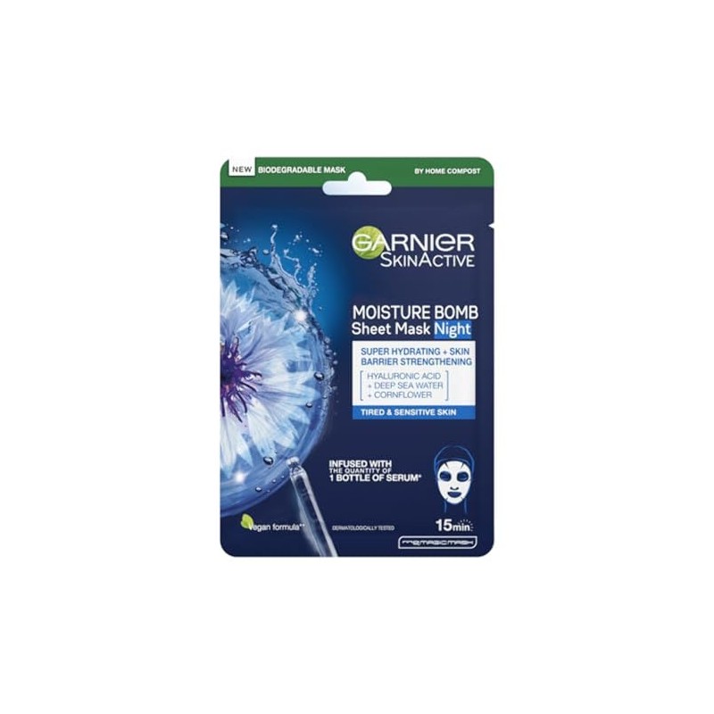 Garnier Máscara facial de hoja de noche de bomba de