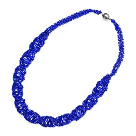EvolveFISH DNA Blue Beaded Necklace - [18" Long]