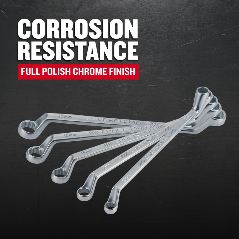 CRAFTSMAN Offset Box End Wrench Set, MM, 5 Piece (CMMT44350)