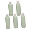 Outanaya 5pcs Refillable Shampoo Dispenser Avocado Conditioner Bottles Leakproof Design