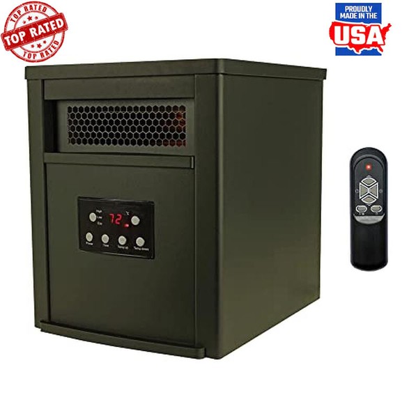 1500W Infrared Space Heater Portable Remote Control Indoor Heating System