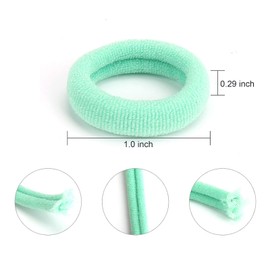 BAOLI 200PCS Cotton Baby Hair Ties, Mini Seamless Toddler Hair Bands, Soft Hair Elastics Ponytail Holders for Kids Toddlers Girls, 1 Inch in Diameter, 5 Colors