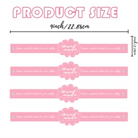 500Pcs Food Safe Tamper Evident Labels 9x1 Inch Security Seals for Retail Packaging Jars Bottles Commercial-Grade Tamper Resistant Stickers (Pink, 500)