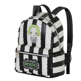 Beetlejuice Stripes-Heady Backpack, White, 24.5 x 29 cm, Capacity 8 L