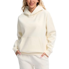Hoodies for Women Oversized Fleece Sweatshirt with Pocket Loose Fit Casual Athletic Workout Pullover, Beige, XX-Large