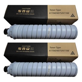 MAYONFORWARD Black Toner Type 6110d/6075/6110d Toner Cartridge Compatible with Ricoh 841332 Type 6110D 6075 Toner Cartridge for Ricoh Aficio MP6000 MP6500 MP7000 MP7500 MP8000 Printers(2-Pack )