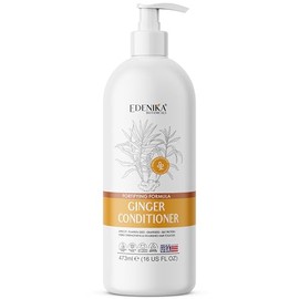 EDENIKA BOTANICALS Ginger Conditioner with Apricot, Pumpkin Seed & Grapeseed, 16 fl oz, Fortifying & Nourishing Formula, Vegan, Sulfate-Free, Paraben-Free, for All Hair Types