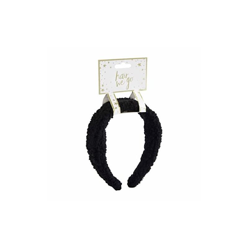 Mud Pie Sherpa Womens Headband, Black