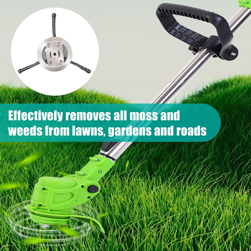 JAMSSOW Steel Wire Grass Trimmer Head,Brush Cutter Strimmer Head,Wired Trimmer