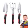 Garden Hand Tools Set - 3-Piece Non-Slip Gardening Tools -