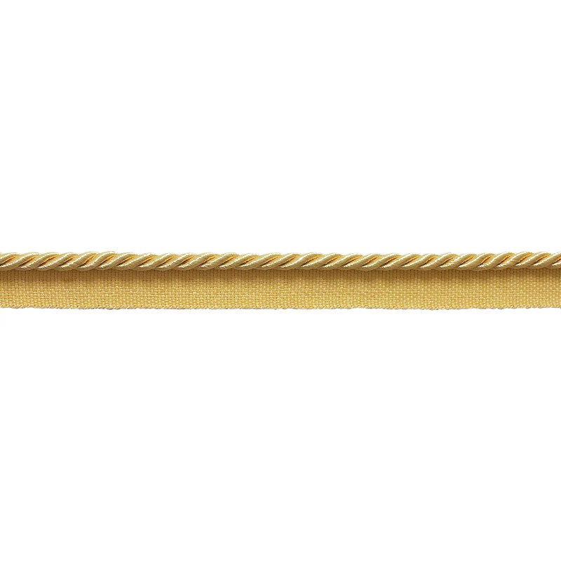 DecoPro Light Gold 3/16" Decorative Lip Cord 24 Karat Gold