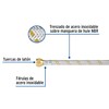 Foset FGA-50X, Manguera flexible de 500cm para gas, trenzado de