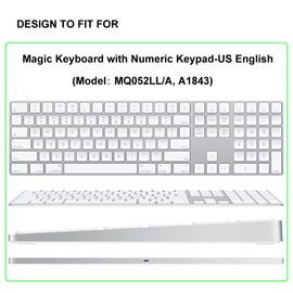 ProElife Ultra Thin Silicone Full Size Keyboard Cover Skin for 2017 2018 Apple iMac Magic Keyboard with Numeric Keypad MQ052LL/A A1843 US Layout (Item Folded in Packaging) (Ombre Blue)